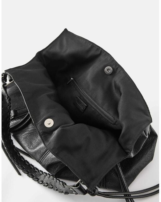 Pull&Bear Black Tote bag mit ring-detail