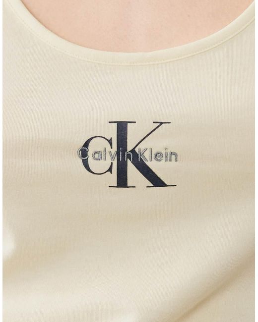 Calvin Klein White Monologo Tank Top