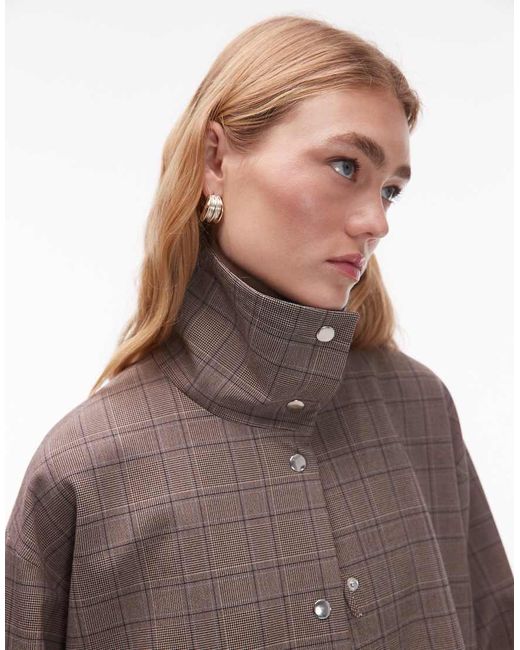 ASOS Multicolor Tailored Funnel Neck Jacket