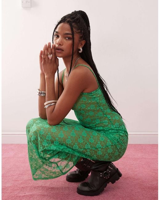 green fitted maxi dress The Linen V-Neck Maxi Dress