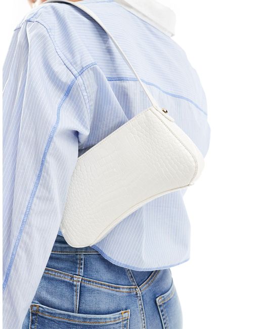 ASOS Blue Curved Base Shoulder Bag