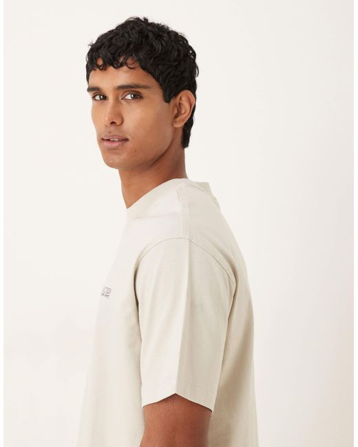 SELECTED White Oversized Logo T-Shirt for men