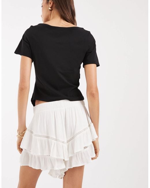 ONLY Black Ruffled Skort