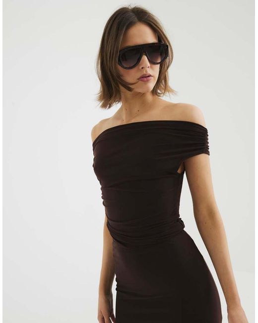 River Island Black Cowl Top And Skirt Set