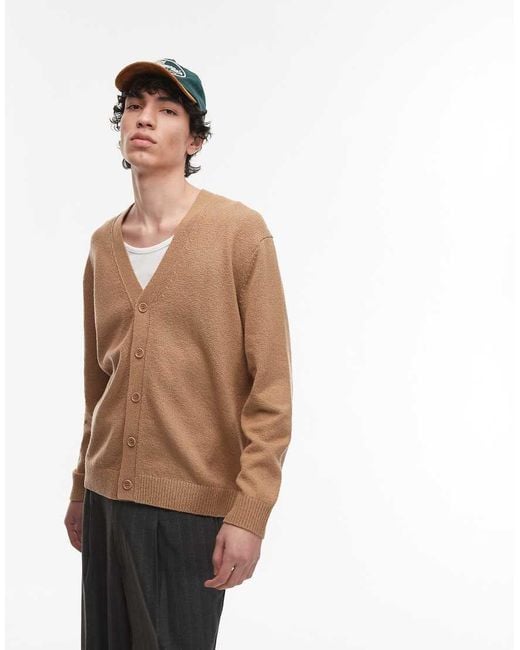Cardigan Cammello di ARKET in Natural da Uomo