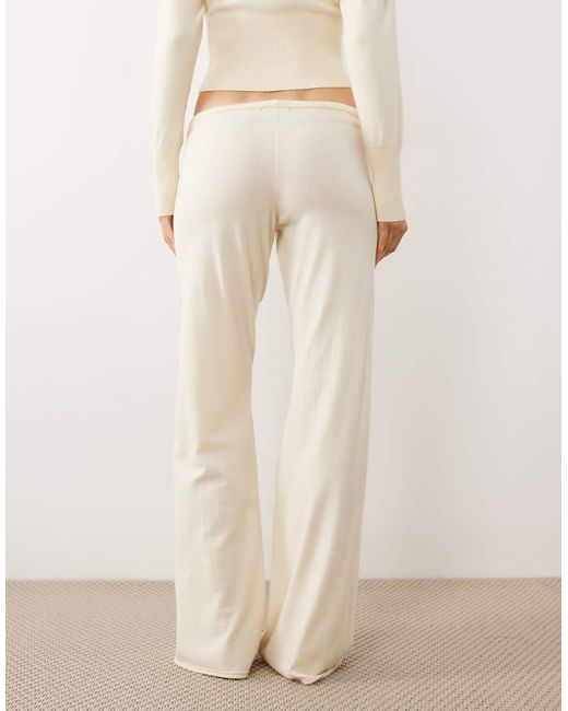 Gina Tricot Natural Co-ord Relaxed Fit Knitted Trousers