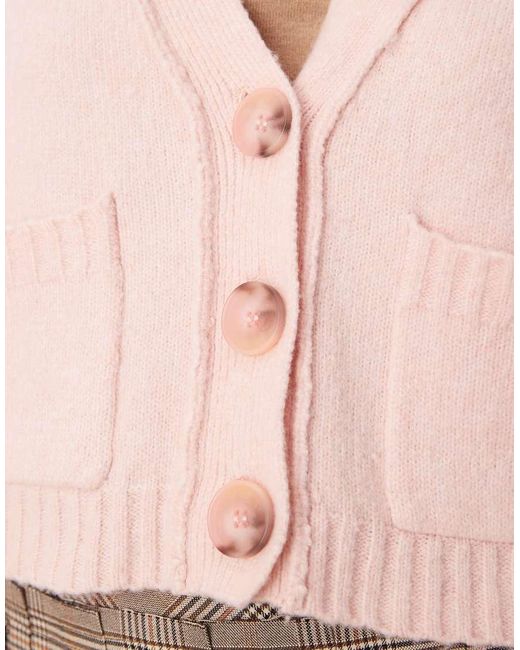 Miss Selfridge Vest Met Rechte Pasvorm En Siernaden in het Pink