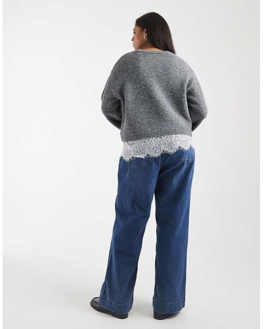 Vero Moda Blue Stretch Straight Leg Jeans