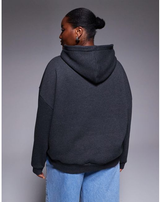 ASOS Blue Weekend Collective Curve Hoodie With Applique Graphic
