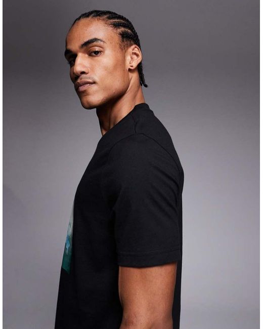 Boss Gray Cover Chest Print T-Shirt for men