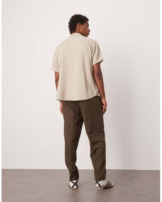 ASOS Green Smart Oversized Tapered Pleated Trousers for men