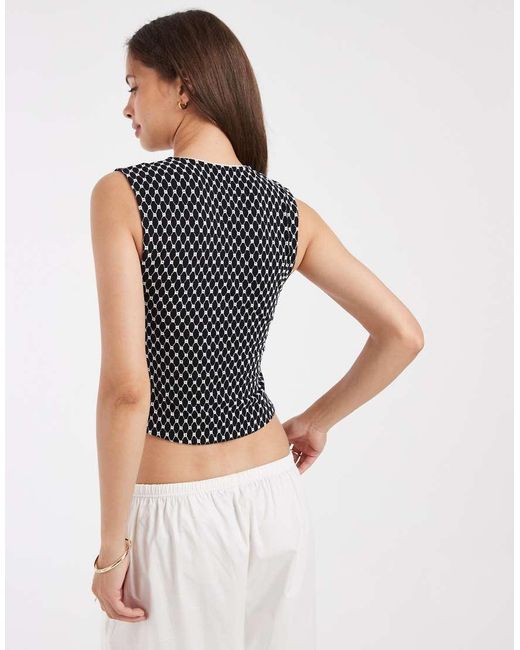 Free People White Good Graces V Neck Top