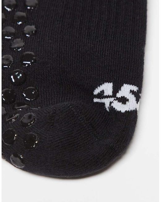 4505 Black 2 Pack Pilates Grip Ankle Sock