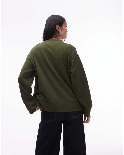 ASOS Green Supersoft Split Hem Sweatshirt