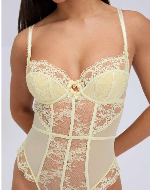 Boux Avenue Multicolor Lita Lace Bodysuit Floral Underwired Padded Sexy Lingerie