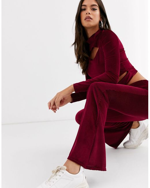 missguided flared joggers
