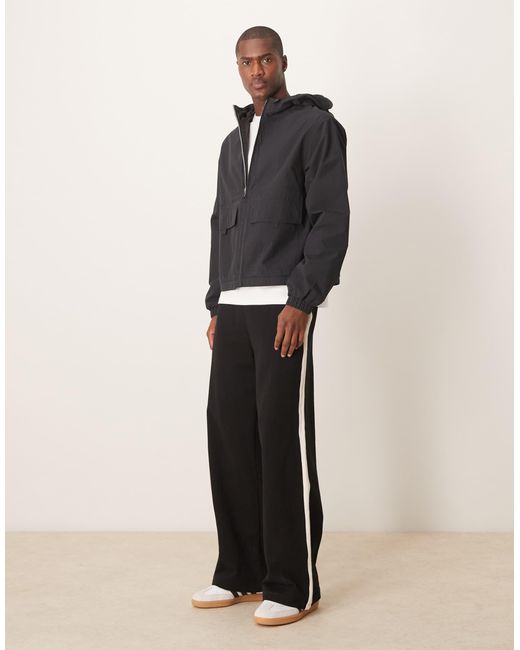 ASOS Blue Windbreaker Jacket With Hood for men
