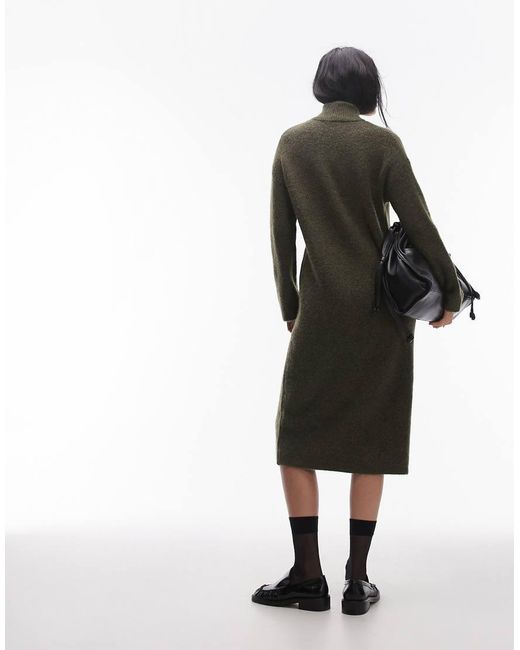 SELECTED White Roll-Neck Knitted Dress