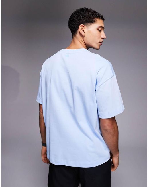 4505 White Heavyweight Cotton Boxy Oversized Cropped Training T-shirt With Quick Dry Finish for men