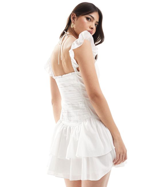 Forever New White Corset Mini Dress