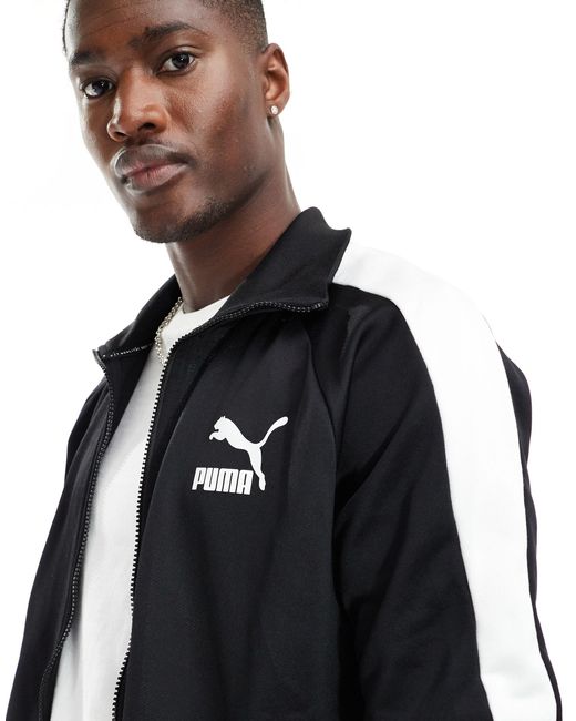 PUMA Black Iconic T7 Track Jacket for men