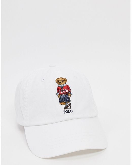 Polo Ralph Lauren – e Kappe mit Bär-Logo in White für Herren