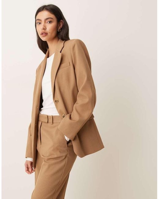Mango Natural Tailored Blazer Co-Ord