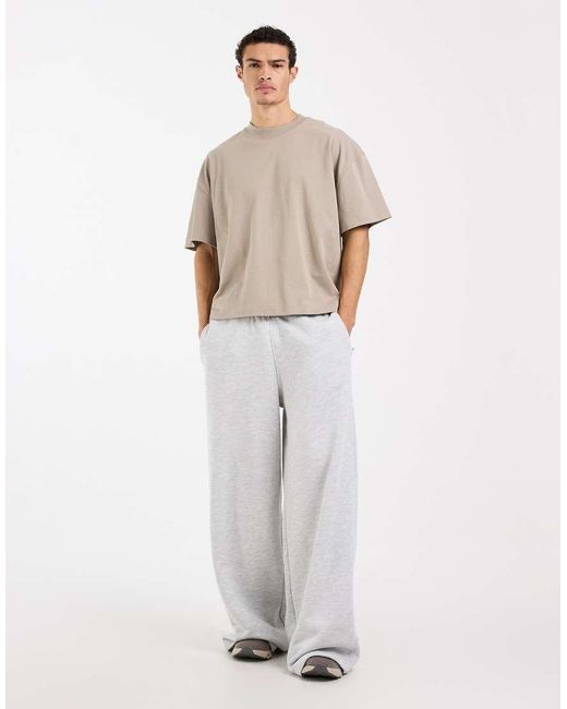 4505 Gray Heavyweight Cotton Boxy Oversized Drop Shoulder T-Shirt With Quick Dry Finish for men