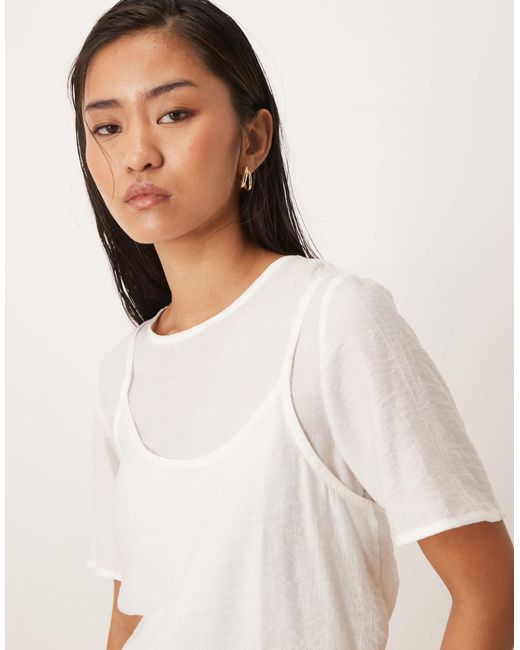Threadbare White – bluse