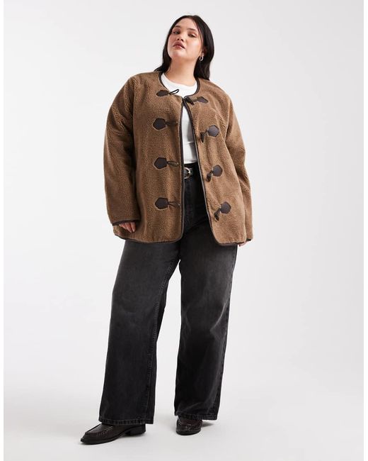 ONLY Brown Teddy Duffle Coat