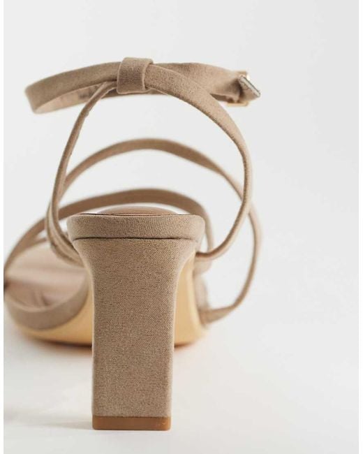 New Look Metallic Strappy Block Heeled Sandal