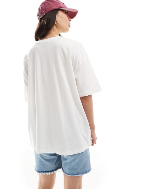 T-shirt avec imprimé losange et vagues Billabong en coloris White