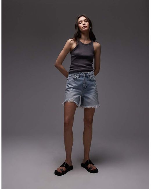 AllSaints Black Doris Denim Short