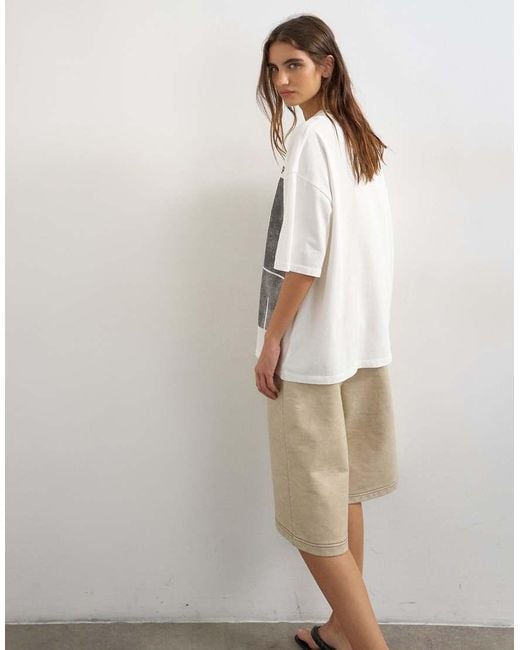 TOPSHOP White 'vintage 74' Graphic Tee