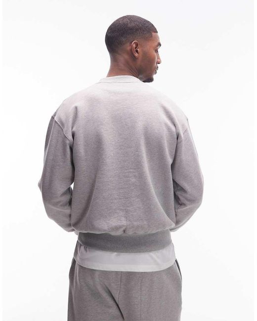 No Problemo Gray Logo Cotton Sweatshirt for men