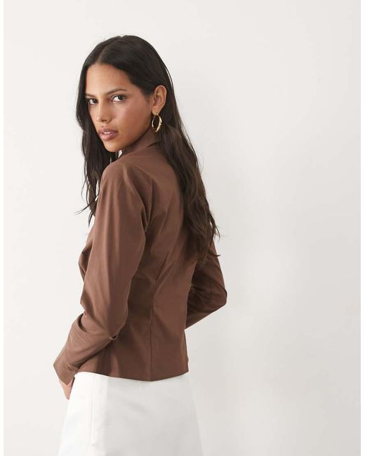 New Look Brown Shirt And Tie Set
