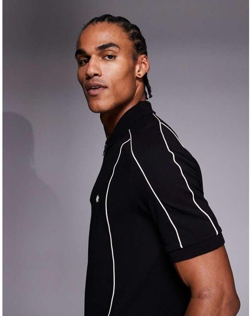 ARMANI EXCHANGE Black Polo Shirt With Contrast Logo for men