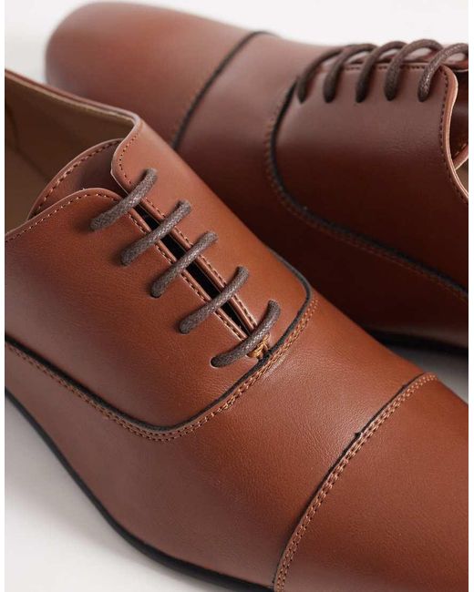 SEQWL Brown Gunners Oxford Shoes for men