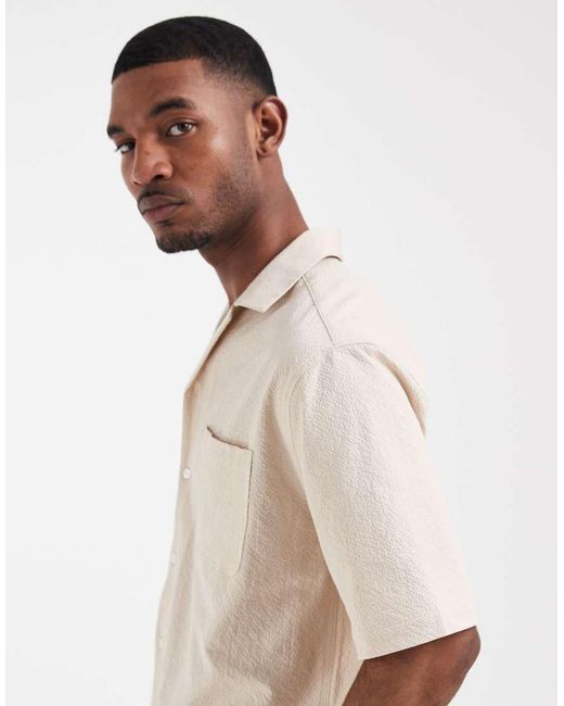 ASOS Natural Relaxed Dress Shirt for men
