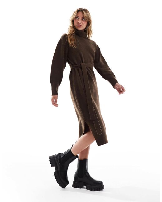 Threadbare Black – midi-pulloverkleid