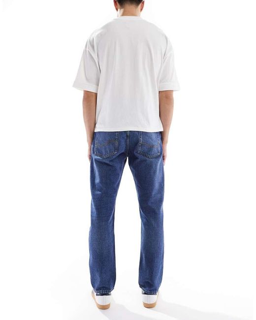 Jack & Jones Blue Chris Straight Rigid Jeans for men