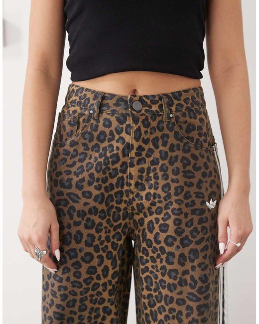Adidas Originals Brown Adibreak Wide Leg Jeans