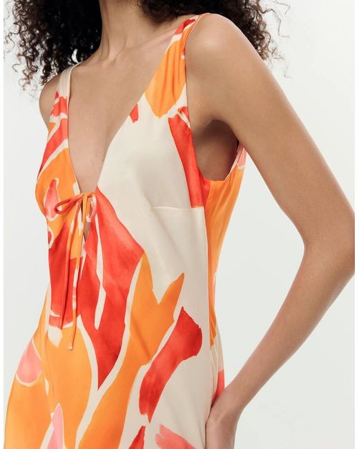 Desigual Orange Strappy Petal Dress