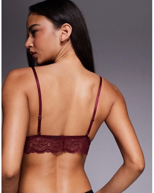 ASOS Black 2 Pack Longline Padded Lace Bralette