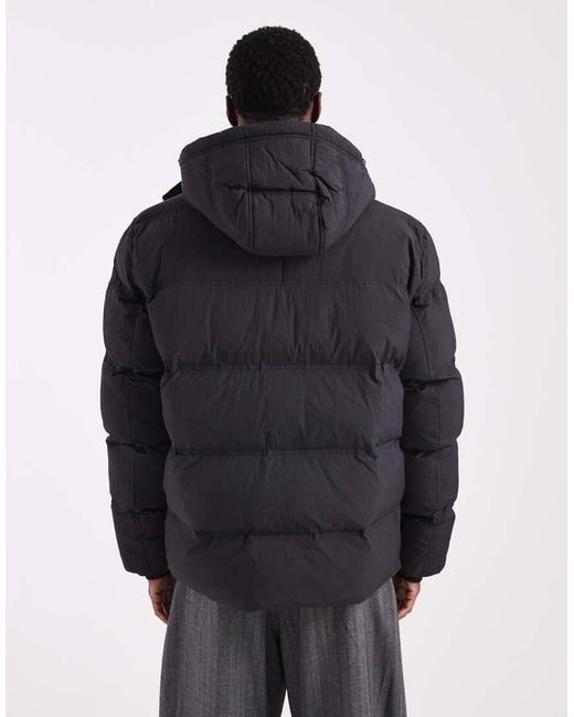 SELECTED Blue Nylon Puffer Jacket for men