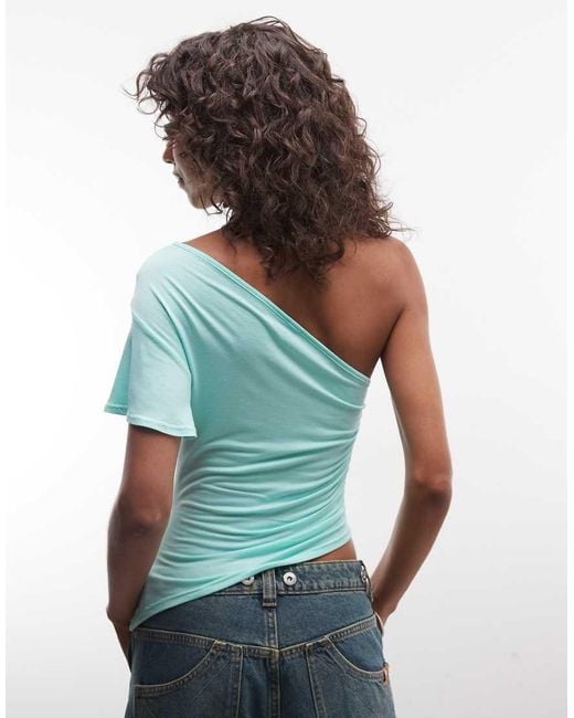 Collusion Blue One Shoulder Top
