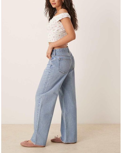 Abercrombie & Fitch Blue Curve Love Low Rise Ultra Loose Jeans