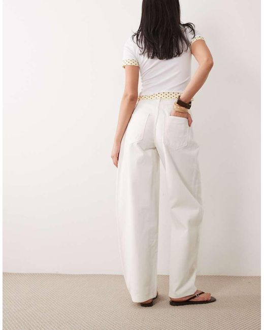 Miss Selfridge Natural Barrel Leg Jean