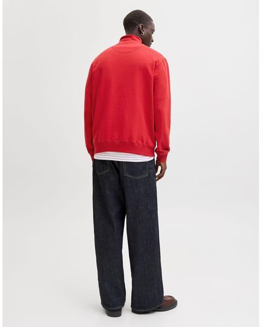 Jack & Jones Red Half Zip for men