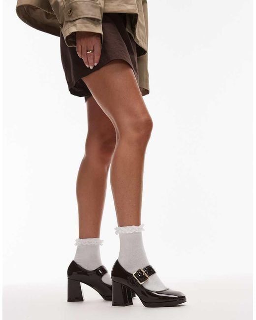 & Other Stories Black Premium Block Heel Mary Jane Shoes